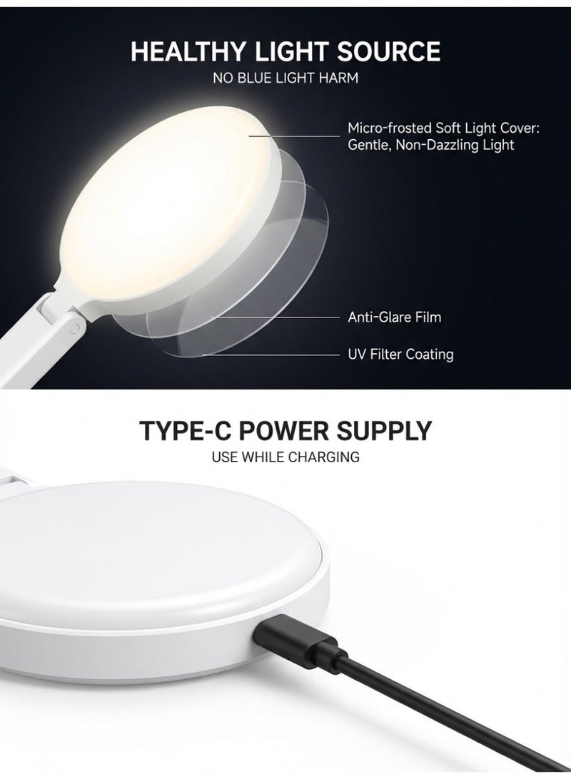 MS MIN MagSafe Magnetic Phone Fill Light with Mirror | Adjustable Brightness & Color Temperature | CRI 95 High Color Accuracy | Multi-Angle Foldable Design | Long Battery Life - Image 5